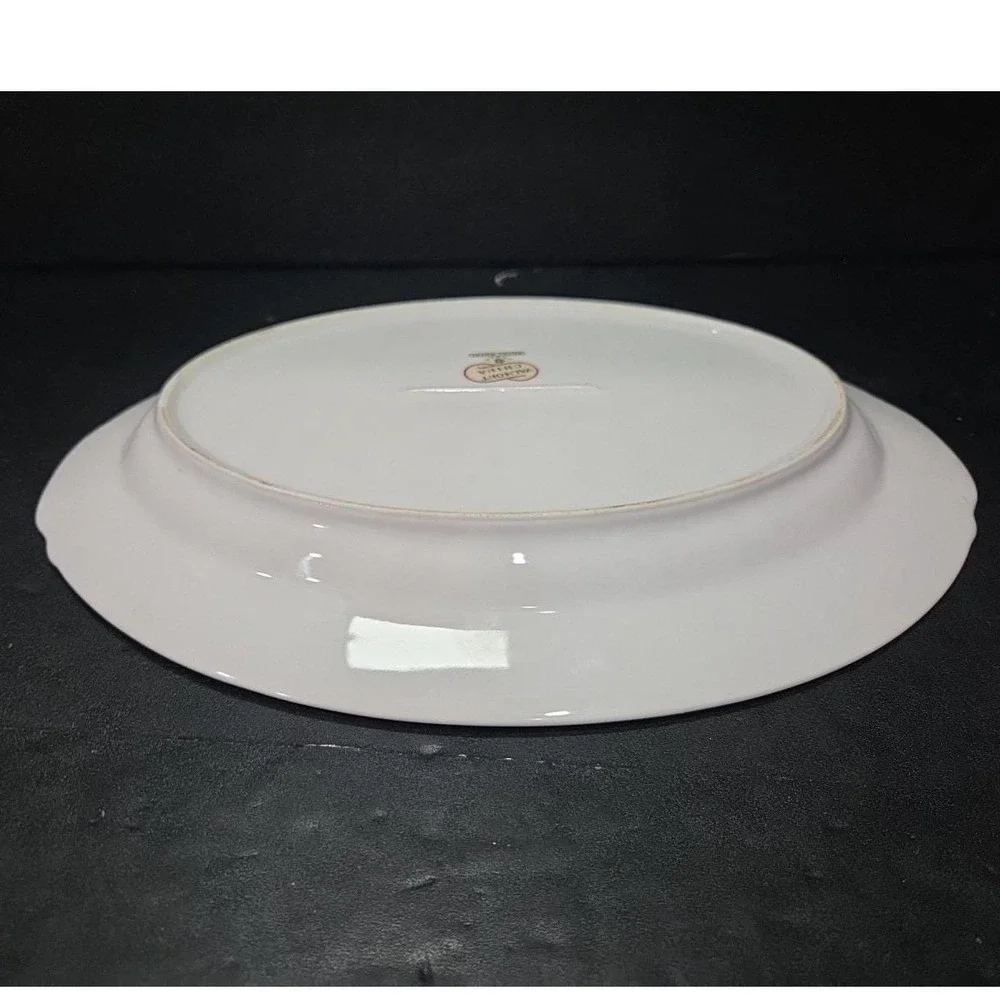 Valmont China Royal Wheat Oval Serving Platter, Vintage Patterned Serveware Dish